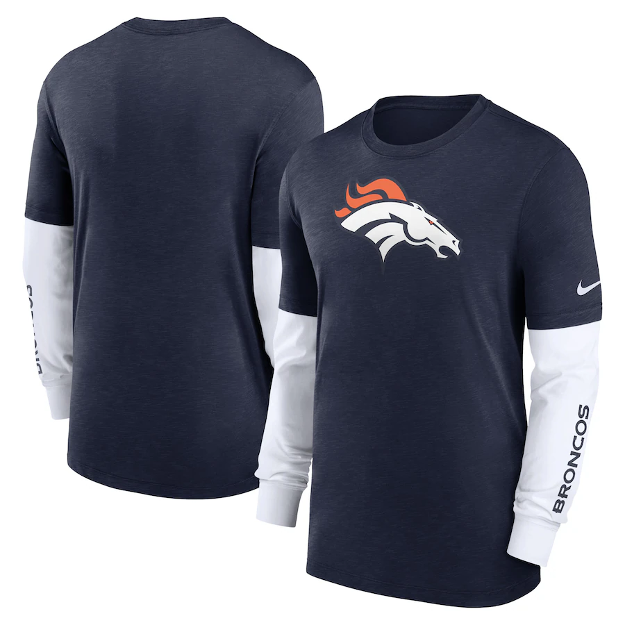 2023 Men NFL Denver Broncos Nike Long Tshirt->->Sports Accessory